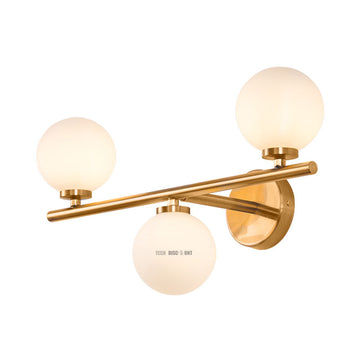 Applique murale orbe 3 têtes Lumière chaude Personnalisée créative Protection des yeux contre la lumière douce Applique de couloir